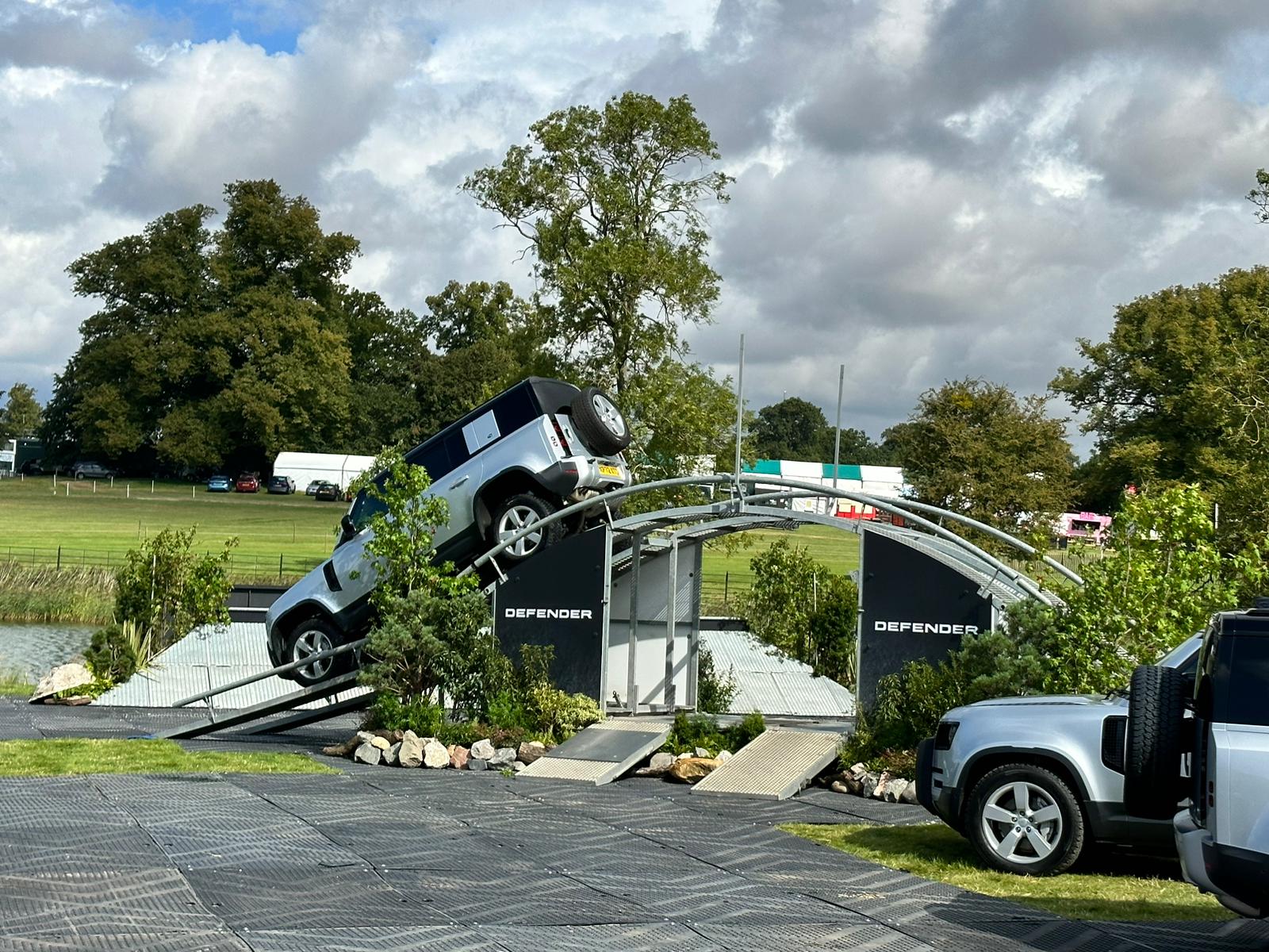 planted car track for JLR featuring surround planting and trees