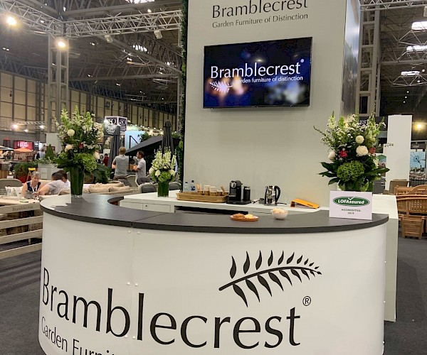 Hospitality Reception Desk built at exhibition stand